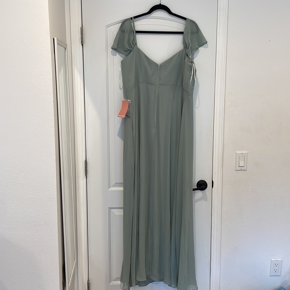 NWT Birdy Grey Devin Convertible Chiffon Dress Sage Plus Sz 1X - Picture 11 of 15